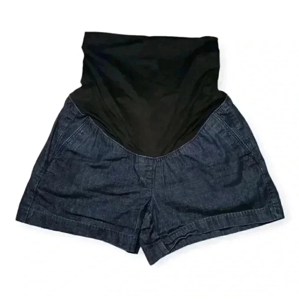 Loft Maternity Full Panel Jean Shorts Women’s Size 0M